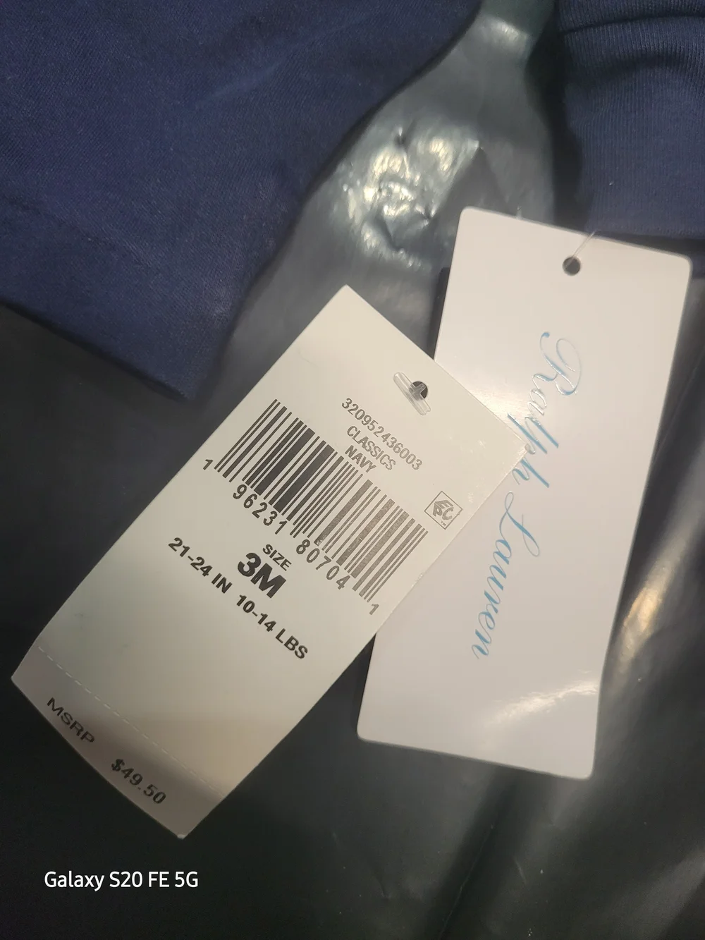 Ralph Lauren Navy Half-Zip Sweatshirt with Gold Pony